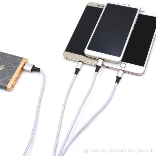 Yijiashishang Drop Shipping Quick Charge 3-In-1 OEM Micro USB Connector Charger USB Cable Charging Kable